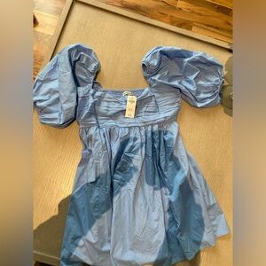 Abercrombie & Fitch Emerson Poplin Puff Sleeve Mini Dress